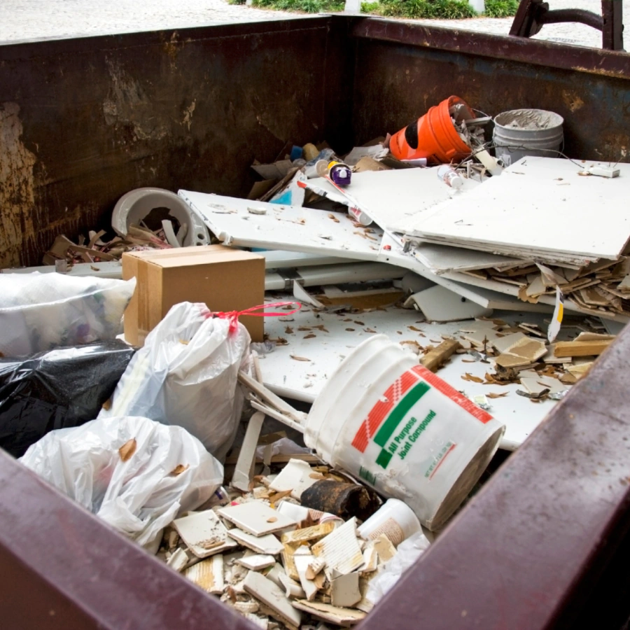 a full dumpster